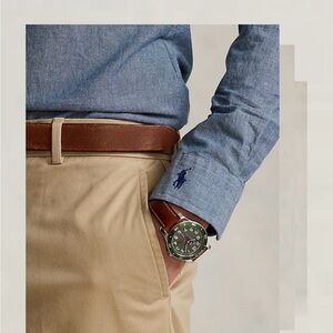 Ralph Lauren Polo custom fit indigo chambray shirt XL NWOT